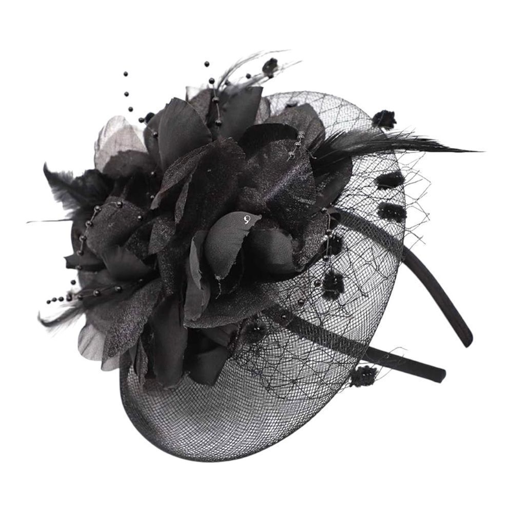 Fascinator Hat , pill box Tea Party Feather Headband, Cocktail Hat Weddings - Picture 8 of 8